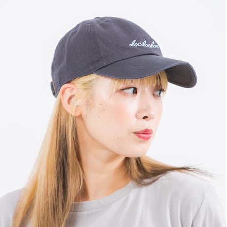 「docdocdoc LOGO」Baseball Low Cap  charcoal