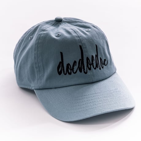 「docdocdoc GIGA LOGO」Baseball Low Cap 　blue mint　<black print>