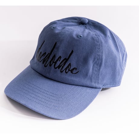 「docdocdoc GIGA LOGO」Baseball Low Cap 　blue grey　<black print>
