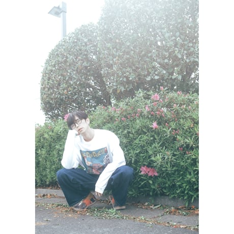 「TRIP!MONK! 」 Long Sleeve Tshirt / ホワイト 長袖　ビッグシルエット