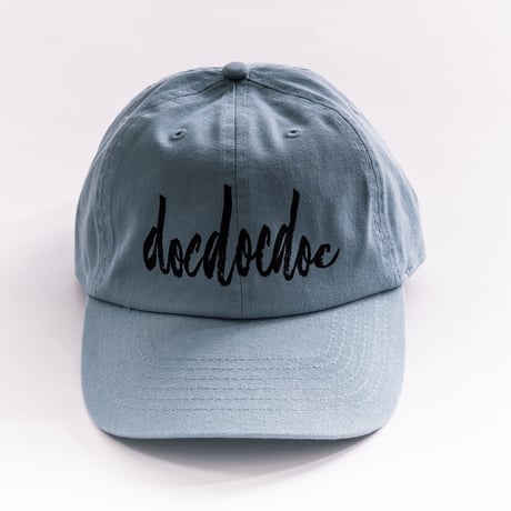 「docdocdoc GIGA LOGO」Baseball Low Cap 　blue mint　<black print>