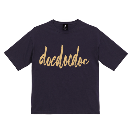 「docdocdoc GIGA LOGO」 Short Sleeve Tshirt /  ネイビー　半袖　ビックシルエット