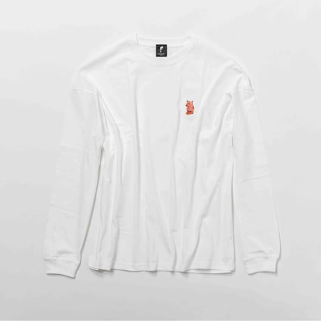 「癡（ち） モーハ」 Long Sleeve Tshirt/ホワイト 長袖