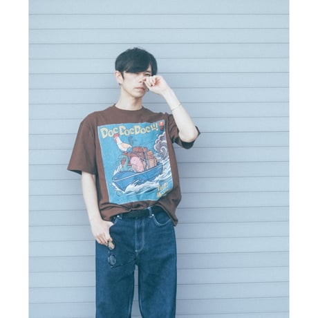 「TRIP!MONK! 」 Short sleeves Tshirt / ダークブラウン 半袖 ビッグシルエット