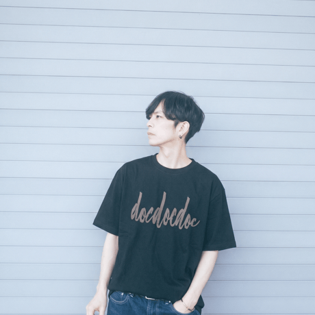 「docdocdoc GIGA LOGO」 Short Sleeve Tshirt / ブラック　半袖　ビックシルエット