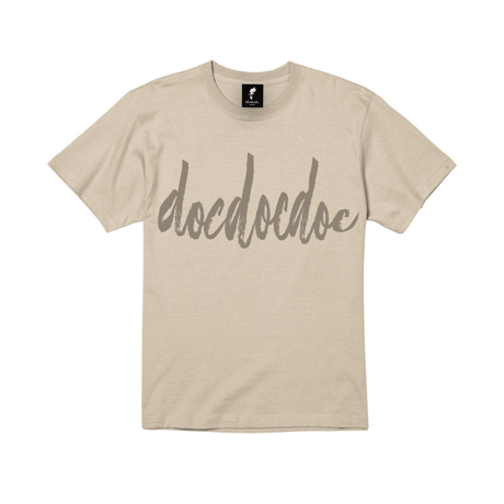 「docdocdoc GIGA LOGO」Short Sleeve Tshirt /  サウンドベージュ 半袖