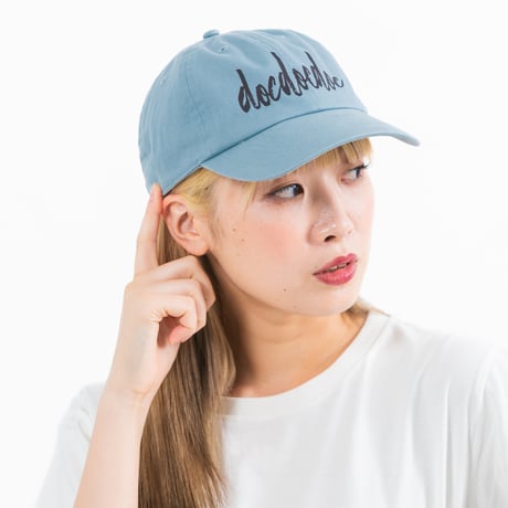 「docdocdoc GIGA LOGO」Baseball Low Cap 　blue mint　<black print>