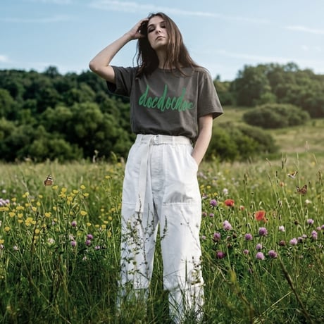 「docdocdoc GIGA LOGO」Short Sleeve Tshirt /  ヘイジーブラック 半袖