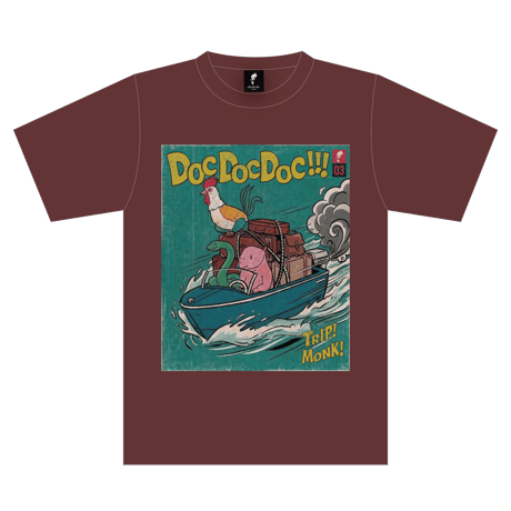 「TRIP!MONK! 」 Short sleeves Tshirt / ダークブラウン 半袖 ビッグシルエット