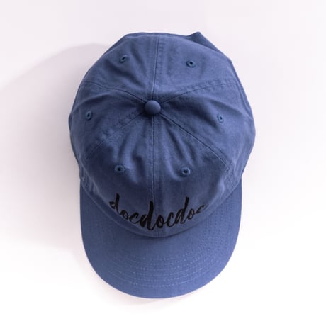 「docdocdoc GIGA LOGO」Baseball Low Cap 　blue grey　<black print>