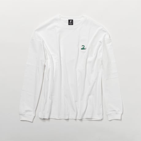 「瞋（じん）ドヴェーシャ」 Long Sleeve Tshirt/ホワイト 長袖