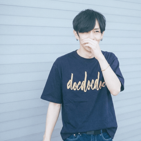 「docdocdoc GIGA LOGO」 Short Sleeve Tshirt /  ネイビー　半袖　ビックシルエット