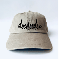 「docdocdoc GIGA LOGO」Baseball Low Cap  khaki　<black print>