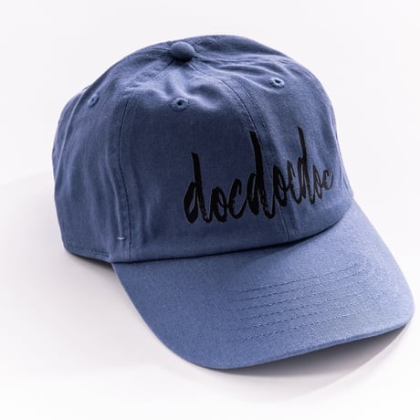 「docdocdoc GIGA LOGO」Baseball Low Cap 　blue grey　<black print>