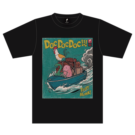 「TRIP!MONK! 」 Short sleeves Tshirt / ブラック 半袖 ビッグシルエット