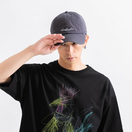 「docdocdoc LOGO」Baseball Low Cap  charcoal