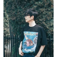 「TRIP!MONK! 」 Short sleeves Tshirt / ブラック 半袖 ビッグシルエット