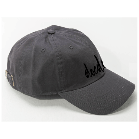 「docdocdoc GIGA LOGO」Baseball Low Cap  charcoal　<black print>