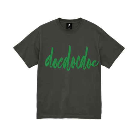 「docdocdoc GIGA LOGO」Short Sleeve Tshirt /  ヘイジーブラック 半袖