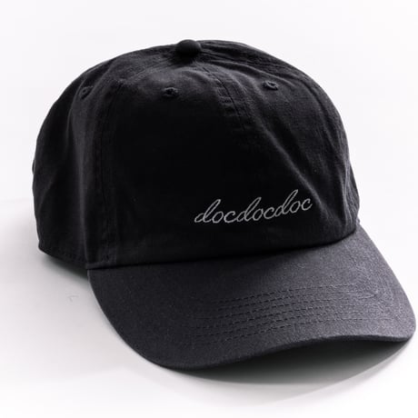 「docdocdoc LOGO」Baseball Low Cap  charcoal