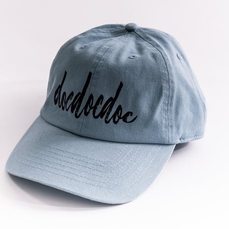 「docdocdoc GIGA LOGO」Baseball Low Cap 　blue mint　<black print>