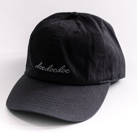 「docdocdoc LOGO」Baseball Low Cap  charcoal