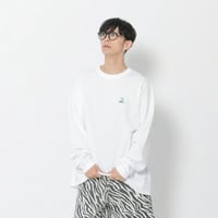 「瞋（じん）ドヴェーシャ」 Long Sleeve Tshirt/ホワイト 長袖