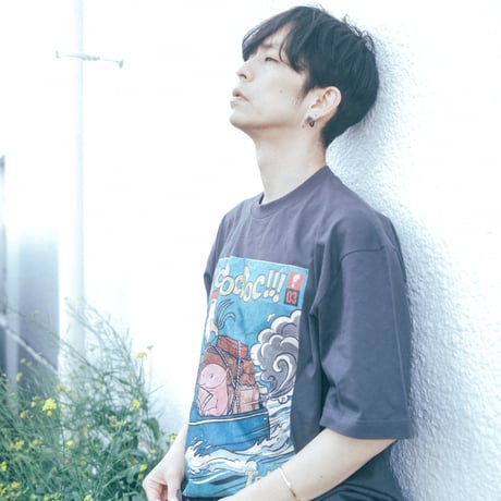 「TRIP!MONK! 」 Short sleeves Tshirt / デニム 半袖 ビッグシルエット