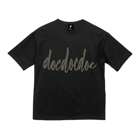 「docdocdoc GIGA LOGO」 Short Sleeve Tshirt / ブラック　半袖　ビックシルエット