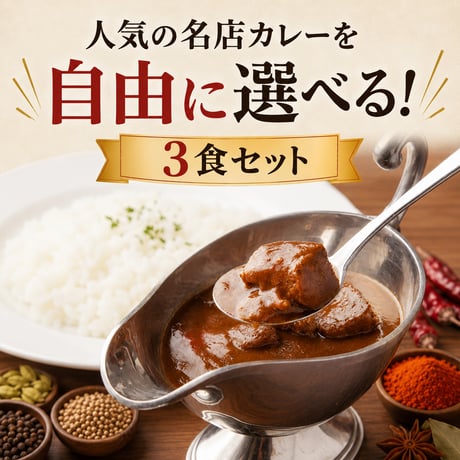 人気の名店カレー 選べる3食セット 送料無料