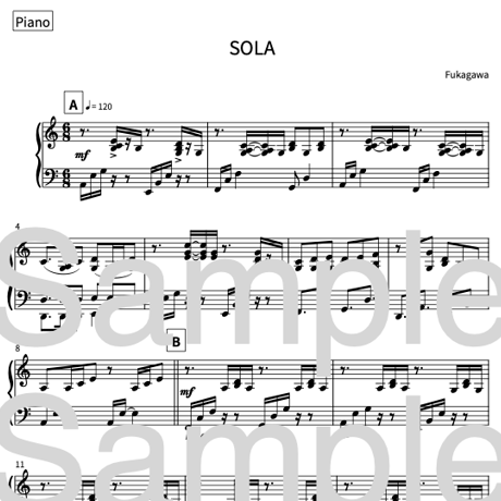 SOLA ピアノ楽譜(PDFファイル)