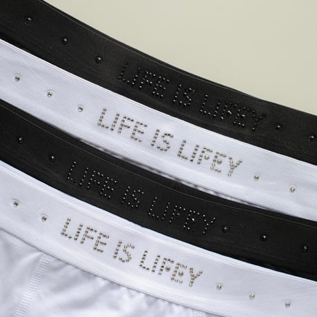 LIFE IS LIFEY Underwear　BLACK&White SET