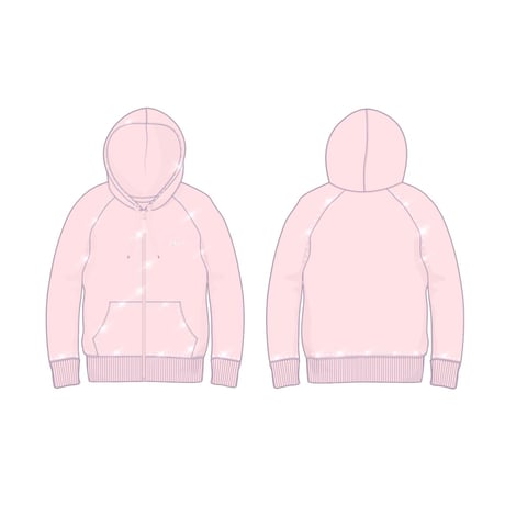 ＿ZIP LINE＿Custom Swarovski Hoodie