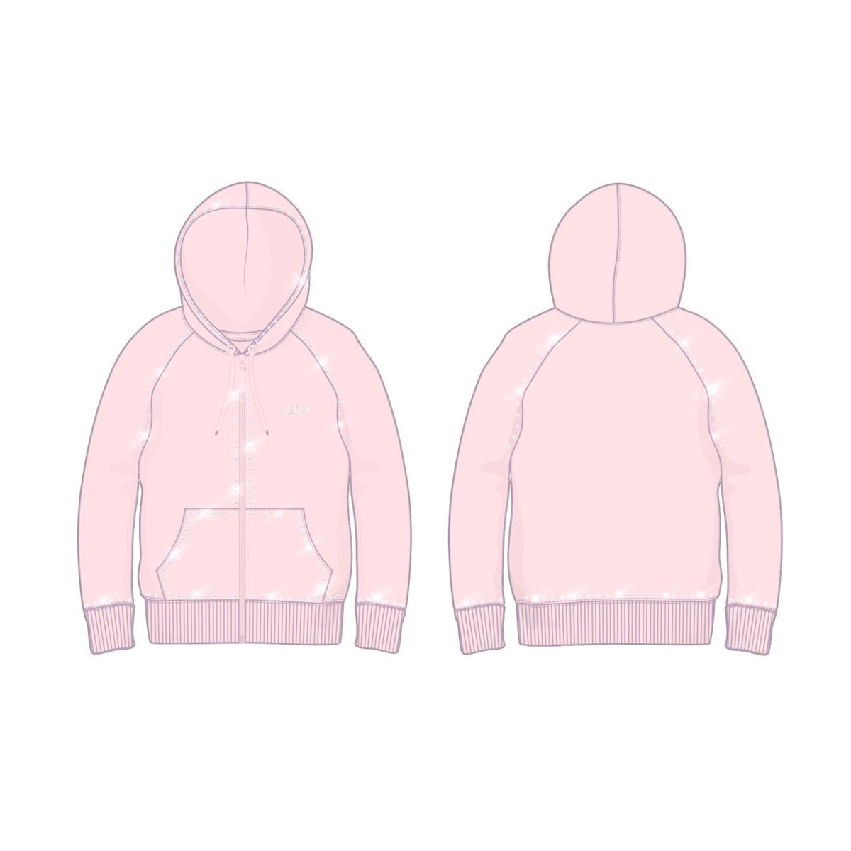 ＿ZIP LINE＿Custom Swarovski Hoodie | LIFEY