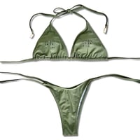 Swarovski Logo BiKiNi Khaki