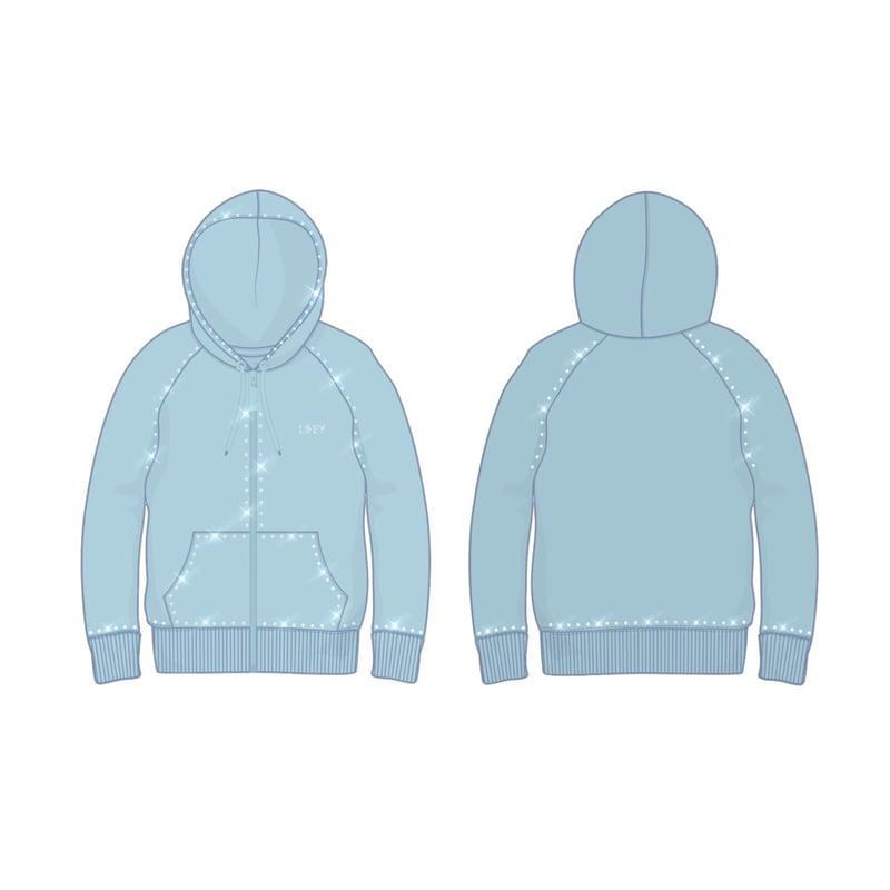 _ZIP LINE_Custom Swarovski Hoodie | LIFEY _ZIP LINE_Custom Swarovski Hoodie | LIFEY