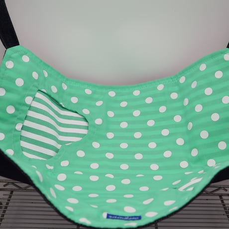 「水玉ハートハンモック　グリーン」