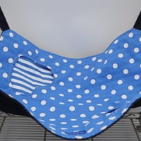 「水玉ハートハンモック　ブルー」