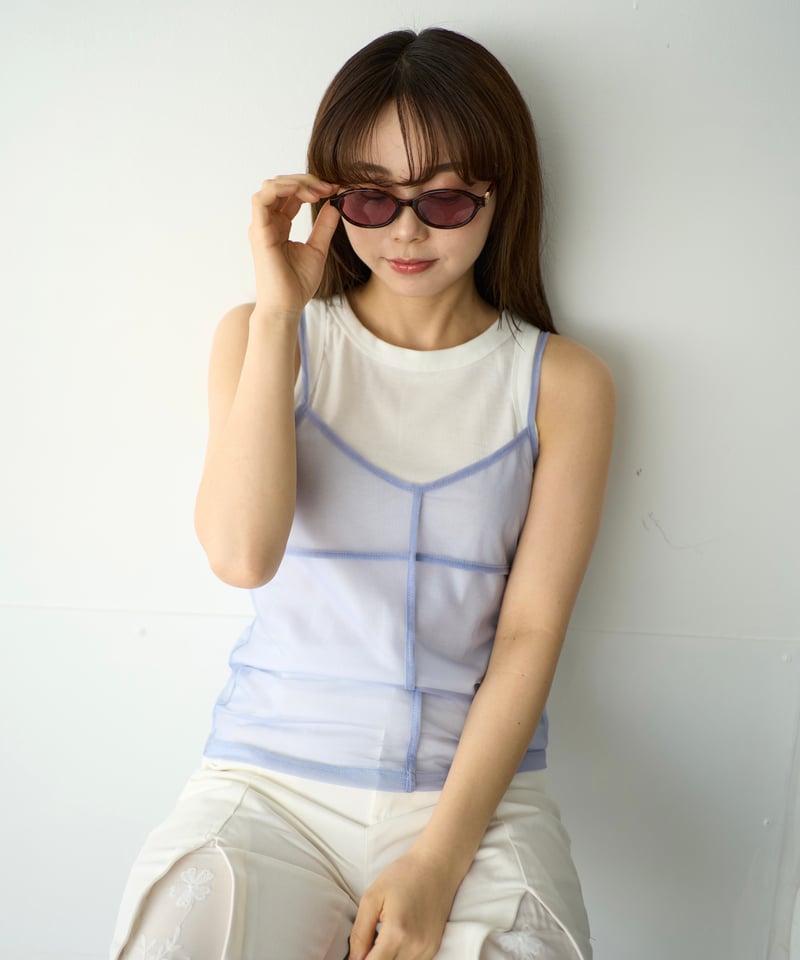 sheer layered camisole | wissy