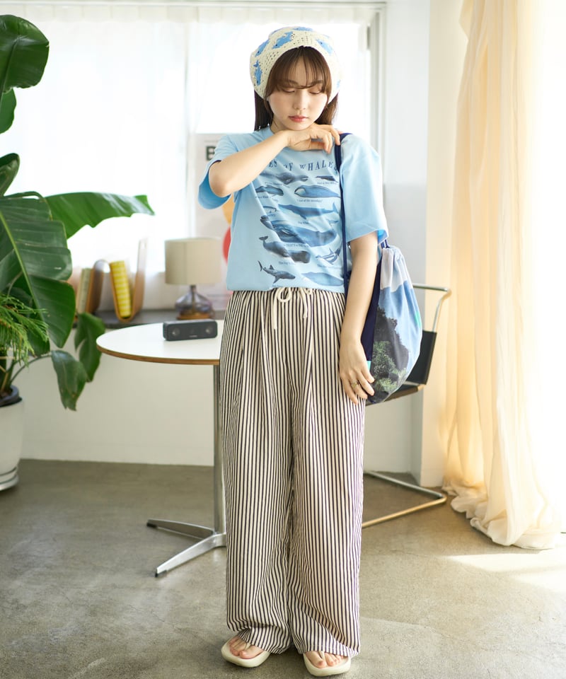 パンツ everyone relax-fit stripe easy pants everyone relax-fit stripe easy pants