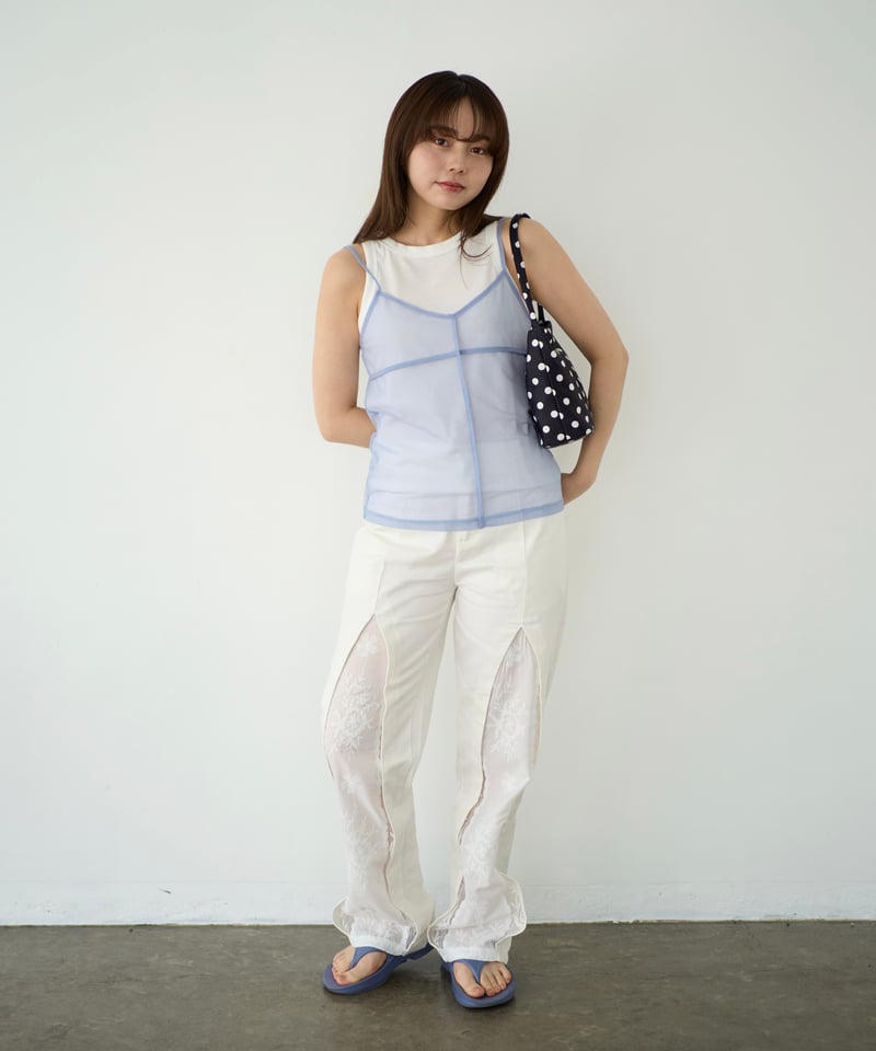 sheer layered camisole | wissy