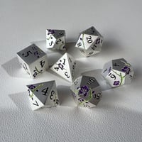 メタルダイスセット　プラムブロッサムシリーズ　シルバーパープル