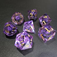 レジンダイスセット　ドラゴンアイズ　パープル