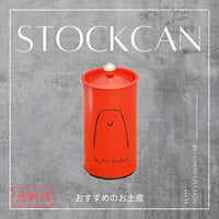 ストック缶　赤