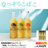 【青森県坂柳町りんごワーク】 「完熟」アップルジュースセット