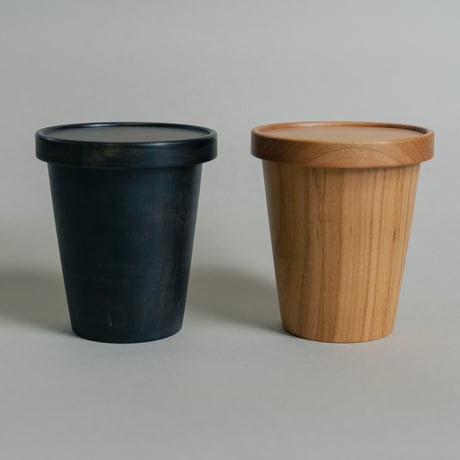 Raku cup Long（蓋付）/ 木工 / ふもとのさともの