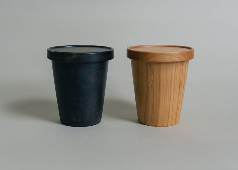 Raku cup Long（蓋付）/ 木工 / ふもとのさともの | ふもとの