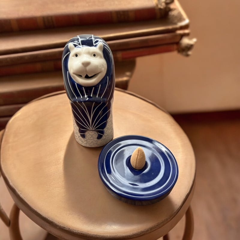 マーライオンインセンスバーナ-セット(コーンインセンス付き