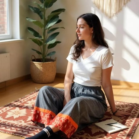 【ガウチョパンツ】ダークグレー