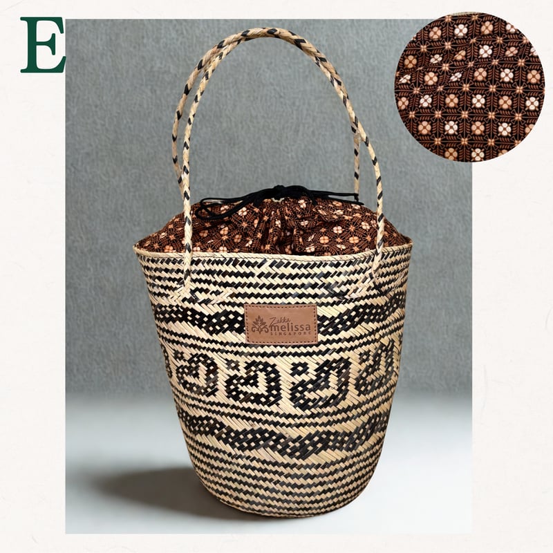 シリンダ―型】内布付きカリマンタンバッグ | メリッサ雑貨